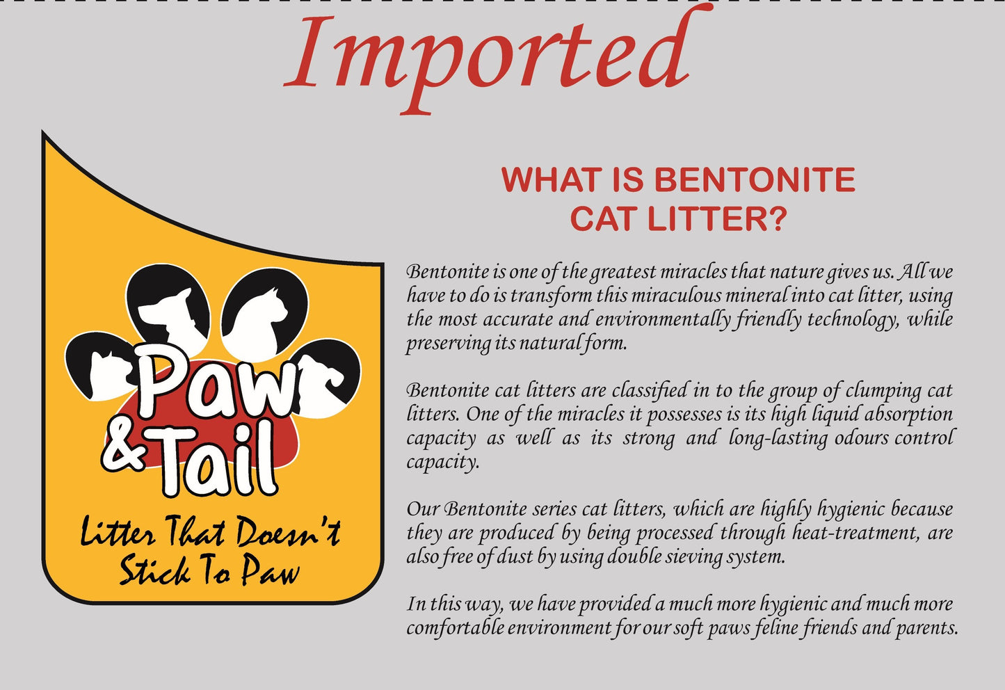 Natural Lemon Scented Bentonite Cat Litter (5 Liters) | Paw & Tail