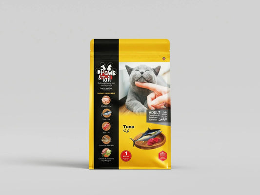 Paw & Tail | 1 Kilogram Bag (Tuna Flavor) - Food for Adult Cats - Paw & Tail