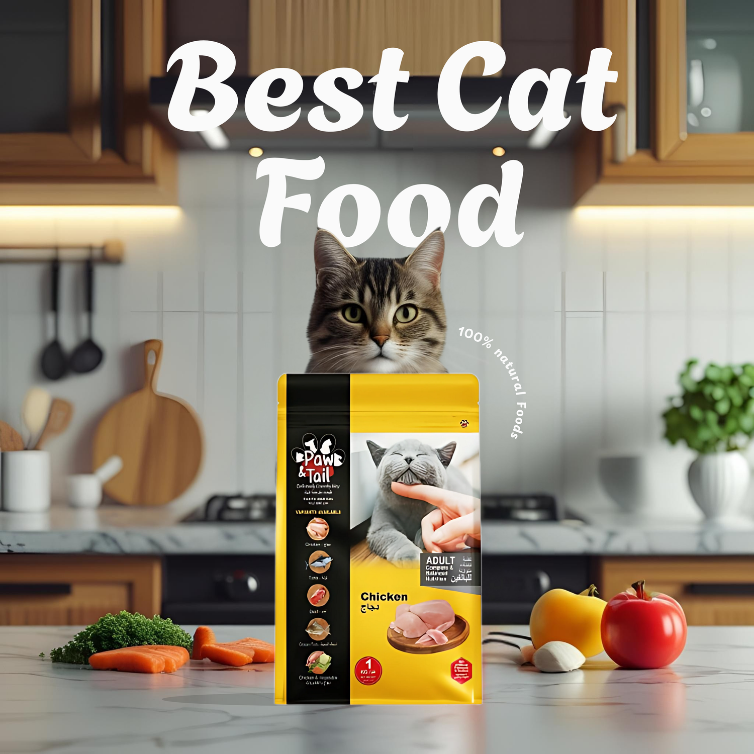 Cat Foods paw and tail