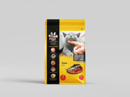 Paw & Tail | 1 Kilogram Bag (Tuna Flavor) - Food for Adult Cats